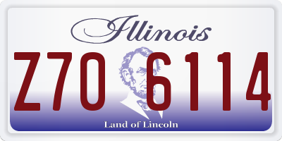 IL license plate Z706114
