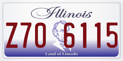IL license plate Z706115