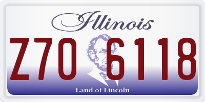 IL license plate Z706118