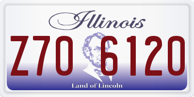 IL license plate Z706120