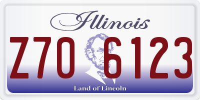IL license plate Z706123
