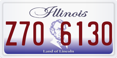 IL license plate Z706130