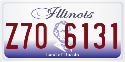 IL license plate Z706131