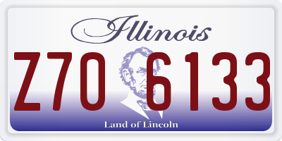 IL license plate Z706133