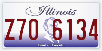 IL license plate Z706134