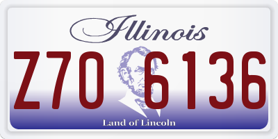 IL license plate Z706136