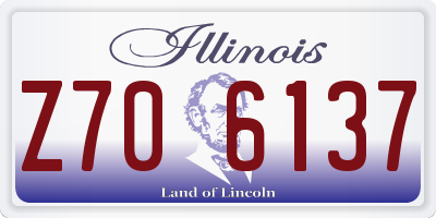 IL license plate Z706137