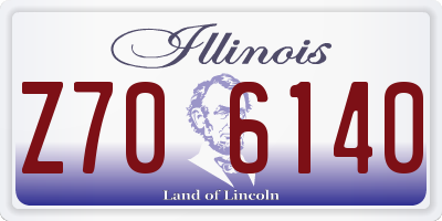 IL license plate Z706140