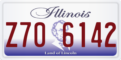 IL license plate Z706142