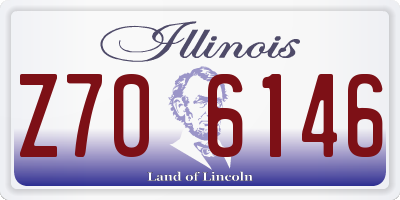 IL license plate Z706146