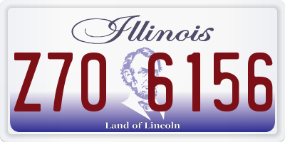 IL license plate Z706156