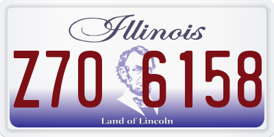 IL license plate Z706158