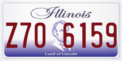 IL license plate Z706159
