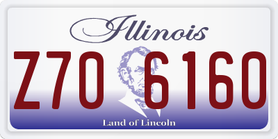 IL license plate Z706160