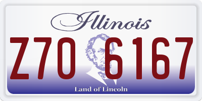 IL license plate Z706167