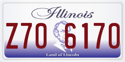 IL license plate Z706170