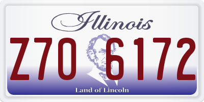 IL license plate Z706172