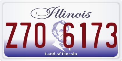 IL license plate Z706173
