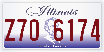 IL license plate Z706174