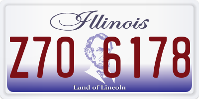 IL license plate Z706178