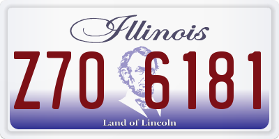 IL license plate Z706181