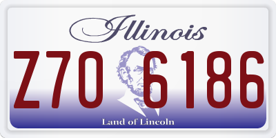 IL license plate Z706186
