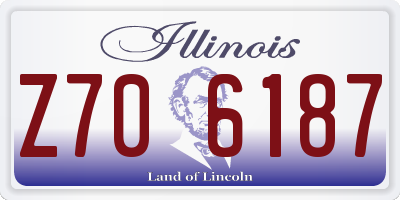 IL license plate Z706187