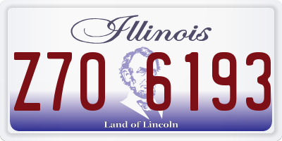 IL license plate Z706193