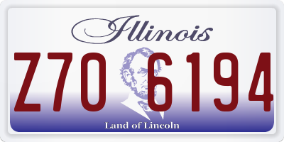 IL license plate Z706194