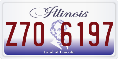 IL license plate Z706197