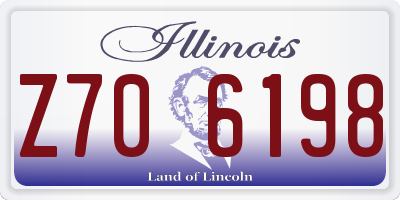 IL license plate Z706198