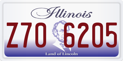 IL license plate Z706205