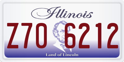 IL license plate Z706212