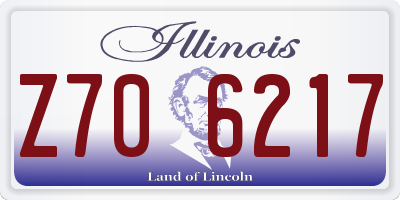 IL license plate Z706217