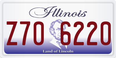 IL license plate Z706220
