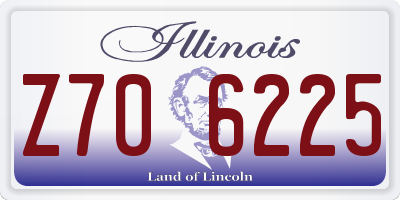 IL license plate Z706225