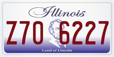 IL license plate Z706227