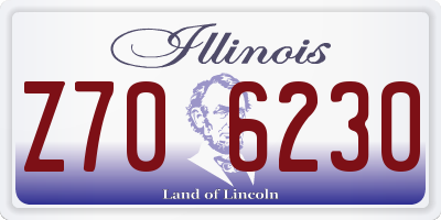 IL license plate Z706230