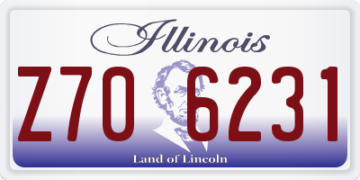 IL license plate Z706231