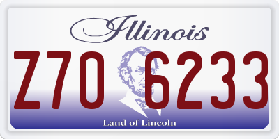 IL license plate Z706233