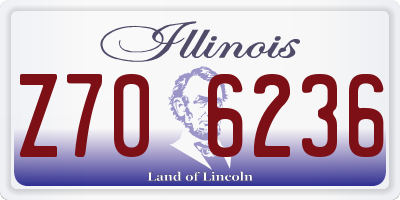 IL license plate Z706236