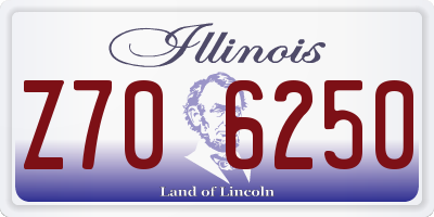 IL license plate Z706250