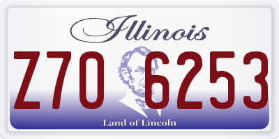 IL license plate Z706253