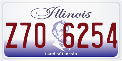 IL license plate Z706254