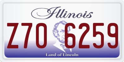 IL license plate Z706259