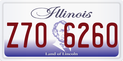 IL license plate Z706260