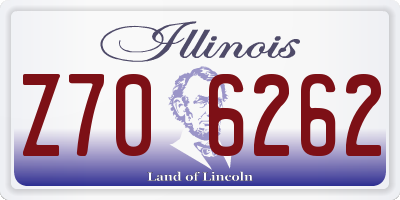IL license plate Z706262