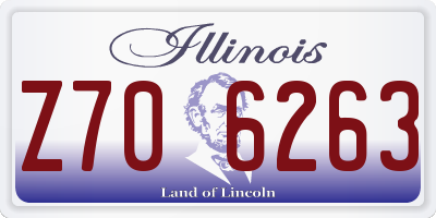 IL license plate Z706263