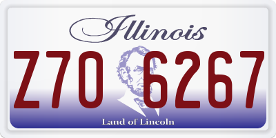 IL license plate Z706267