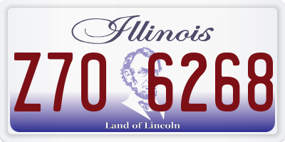 IL license plate Z706268